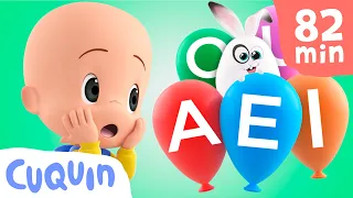 Vowels Balloons! Learn the vowels with Cuquin and his magic balloons 🔠🎈 videos & cartoons for babies