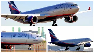 AEROFLOT AIRBUS A330 LANDS & DEPARTS AT LAX - PLANE SPOTTING - OCTOBER 2019 [4K 🎧 ATC INCLUDED]