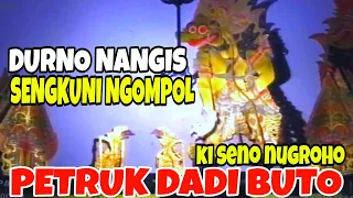 Petruk nesu dadi buto gedi banget ngebak i kelir arep nguntal sengkuni lan durno