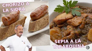 CHORIZO a la SIDRA y SEPIA a la tabarquina // Cocina Abierta de Karlos Arguiñano