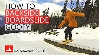 How to Backside Boardslide  - Snowboarding Tricks Goofy
