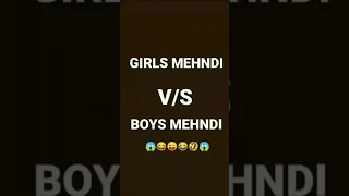 Girls' V/S Boys mehndi designs 😜🤣😂 #mehndi #shorts #trending @FRESHERMEHNDI