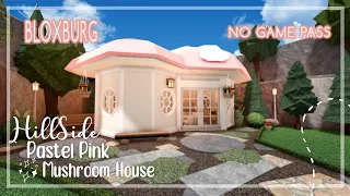 Roblox Bloxburg | No Game pass Hillside Pastel Pink Mushroom House | Speedbuild + Tour | Minami Oroi