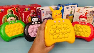 ♡ Satisfying PIKACHU Game Electric Pop It toys unboxing and review | ASMR Videos