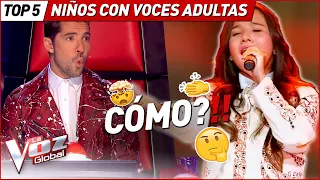 Coaches CONFUSED their voices with ADULTS in La Voz Kids