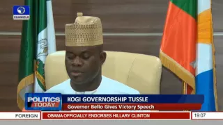 Kogi Governorship Tussle: Governor Bello Gives Victory Speech