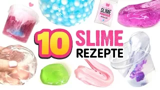 10 BESTEN SCHLEIM REZEPTE!!! 😱 Eisberg Slime! Perlenslime! Durchsichtiger Slime! Slime Ohne Kleber!