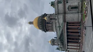 Bell ringing of St. Isaac's Cathedral for evening prayer, St.Petersburg 08.08.21