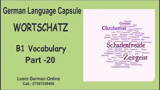 Wortschatz B1 - Part 20 | Goethe Exam | Wir lernen alle Wörter die du brauchst | B1 B2 C1 Vocabulary