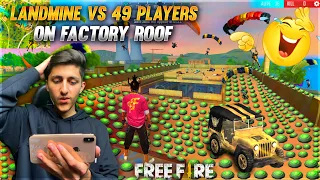 Landmine Vs 49 Other Players On Factory Roof Funny Moments - Garena Free Fire