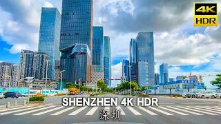 Driving in Shenzhen, China, the most perfect urban traffic｜4K HDR