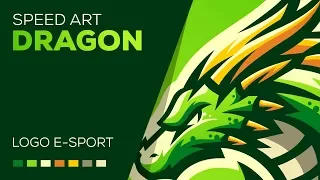 Dragon E sport SpeedArt Using Corel Draw
