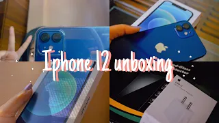 Iphone12, Blue 128Gb 🔥 + Accessories Unboxing | Birthday Gift to Myself ♥️ | Dubai Mall, Apple Store