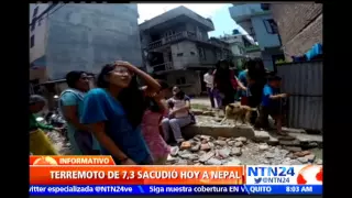 Devastador panorama en Nepal: nuevo sismo de magnitud 7.3 deja al menos 40 muertos