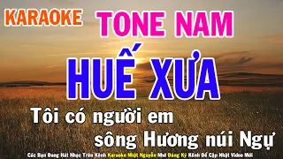 Huế Xưa Karaoke Tone Nam Nhạc Sống - Phối Mới Dễ Hát - Nhật Nguyễn