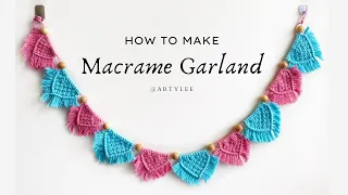 DIY Macrame Garland | Beginner Macrame | Macrame Bunting