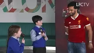Mo Salah bursts through wall to surprise kids  KOP KIDS PRANK | محمد صلاح يفاجئ المعجبين