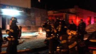 FDNY BATTLES MAJOR 5 ALARM FIRE LASTING OVER 24 HOURS ON MEEKER AVE. IN GREENPOINT, BROOKLYN, NYC.