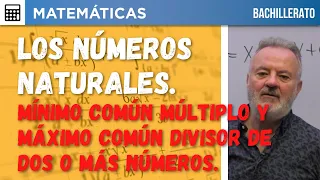 1️⃣1️⃣ LOS NÚMEROS NATURALES. MÍNIMO COMÚN MÚLTIPLO Y MÁXIMO COMÚN DIVISOR.