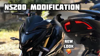 NS200 Modification | NS 200 Headlight Modification | Headlight Black Wrap