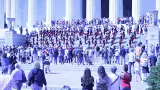 Italian Carabinieri Band Plays at the Lincoln Memorial 4-17-16