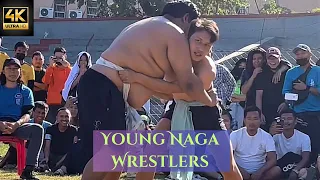 Naga Wrestling. Mini Sumo Wrestler, amazing wrestling takedowns, North East, India