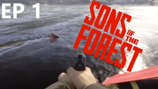 Attacked by a shark!!! (Sons of the forest) ep 1