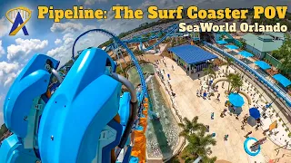 Pipeline: The Surf Coaster Back Row POV at SeaWorld Orlando