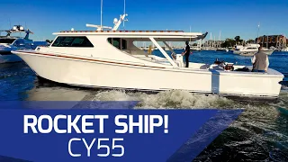 Its a Rocket Ship ! No Outboards and this thing moves ! (Composite Yachts  CY55)