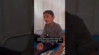 Injured Palestinian child reciting Quran while being treated 🕊️❤️