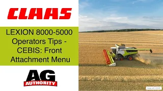 LEXION 8000-5000 Operators Tips - CEBIS: Front Attachment Menu