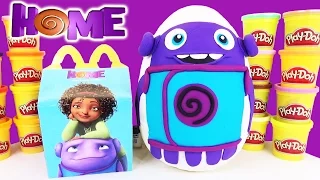 Dreamworks Movie HOME 2015 Play Doh Surprise Egg with FUN McDonald's Happy Meal Toys