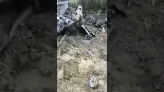 Видео со сбитым российским вертолетом Ми-35.