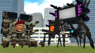 SKIBIDI BILL TANK VS ALL CAMERAMAN/SPEAKERMAN AND TV MAN BOSSES In Garry's Mod!!