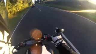 Reckless motorcycle driver near-miss incident