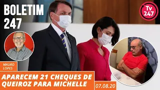 Boletim 247: Aparecem 21 cheques de Queiroz para Michelle