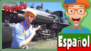 Trenes Infantiles con Blippi Español | Viaje en el Tren a Vapor