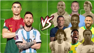 Ronaldo Messi VS Maradona Pele Neymar Mbappe Haaland Cruyff Ronaldo Nazario Ronaldinho Vinicius