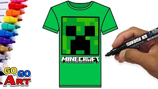 How To Draw MINECRAFT CREEPER Shirt | New Skin Minecraft