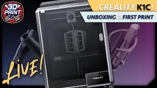 Creality K1C - Live Unboxing & First Print