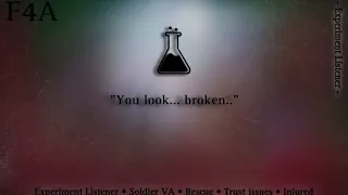 Soldier finds you injured [Experiment listener • Soldier • trust issues • injured] F4A