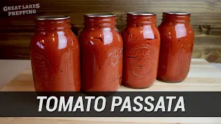 Canning Tomato Passata (plus my secret to making the thickest, non-watery sauce!)