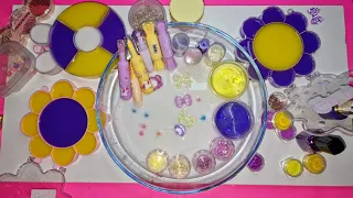 Yellow Vs Purple Slime Mixing |Relaxing Video 🧤 Makeup In slime Satisfying |Galaxy Slime 2024💄