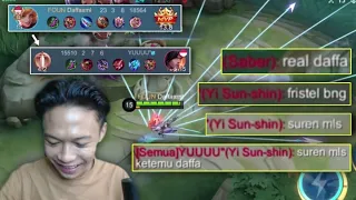 REAKSI MUSUH KETEMU FANNY DAFFAXML!! BARU MAIN UDAH MAU SUREN AJA!! - Mobile Legends