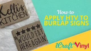 How to Apply Glitter Heat Transfer Vinyl to Burlap Signs