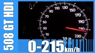Peugeot 508 GT 2.0 HDI 180 HP 0-215 km/h GREAT! Acceleration