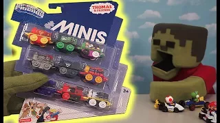 Thomas & Friends MINIS DC Super Friends Mighty Mash Up Trains Gift Pack Unboxing Zombie Steve