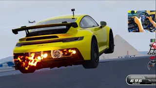 THIS 4000hp Porsche 911 GT3 Flys At 600MPH - MKs 12 Lane HighHP SERVER!!