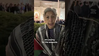 Pro-Palestine protesters gather at US capital’s Union Station