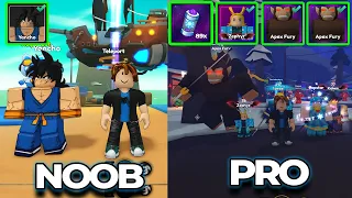 I started as a NOOB and GOT OP Champions in ANime Champions Simulator Roblox